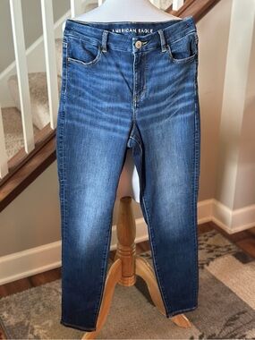 American Eagle Outfitters Women's Medium Blue High-Rise Skinny Jeans - N1013
